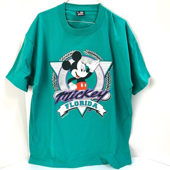 VTG Mickey Florida T-shirt Adult XL Single Stitch USA BEST Fruit Loom Sherry Mfg - Picture 1 of 15